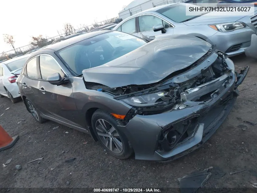 2020 Honda Civic Lx VIN: SHHFK7H32LU216027 Lot: 40699747