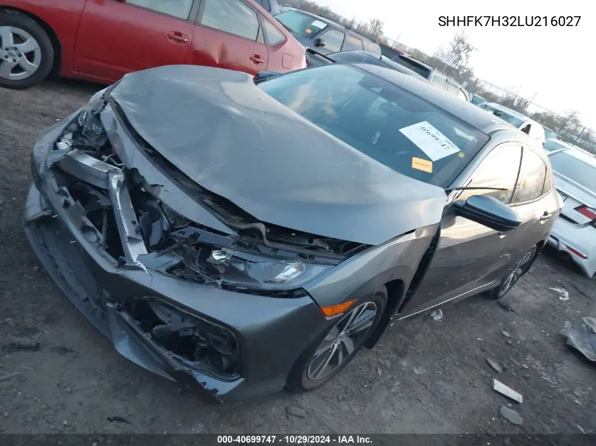 2020 Honda Civic Lx VIN: SHHFK7H32LU216027 Lot: 40699747