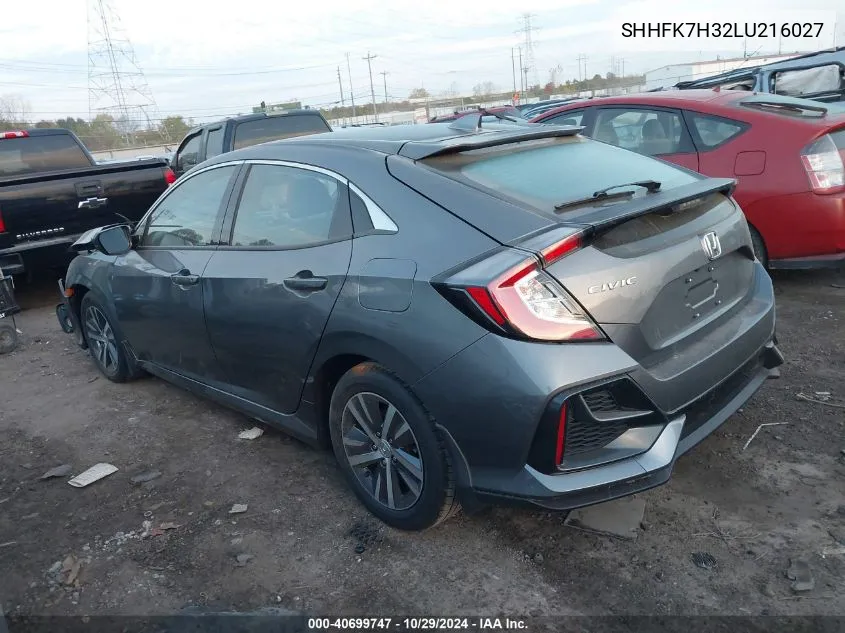 2020 Honda Civic Lx VIN: SHHFK7H32LU216027 Lot: 40699747