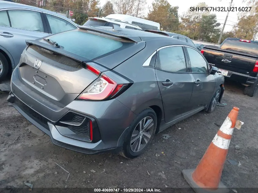 2020 Honda Civic Lx VIN: SHHFK7H32LU216027 Lot: 40699747