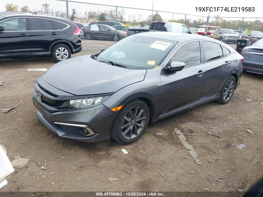 2020 Honda Civic Ex-L VIN: 19XFC1F74LE219583 Lot: 40706963