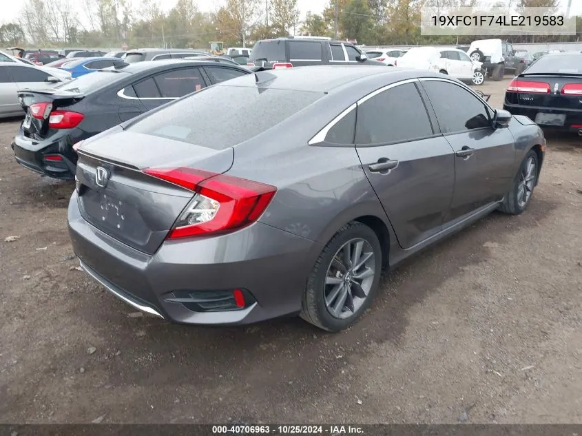 2020 Honda Civic Ex-L VIN: 19XFC1F74LE219583 Lot: 40706963