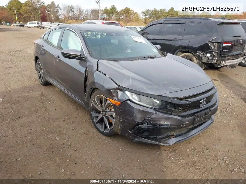 2020 Honda Civic Sport VIN: 2HGFC2F87LH525570 Lot: 40713671