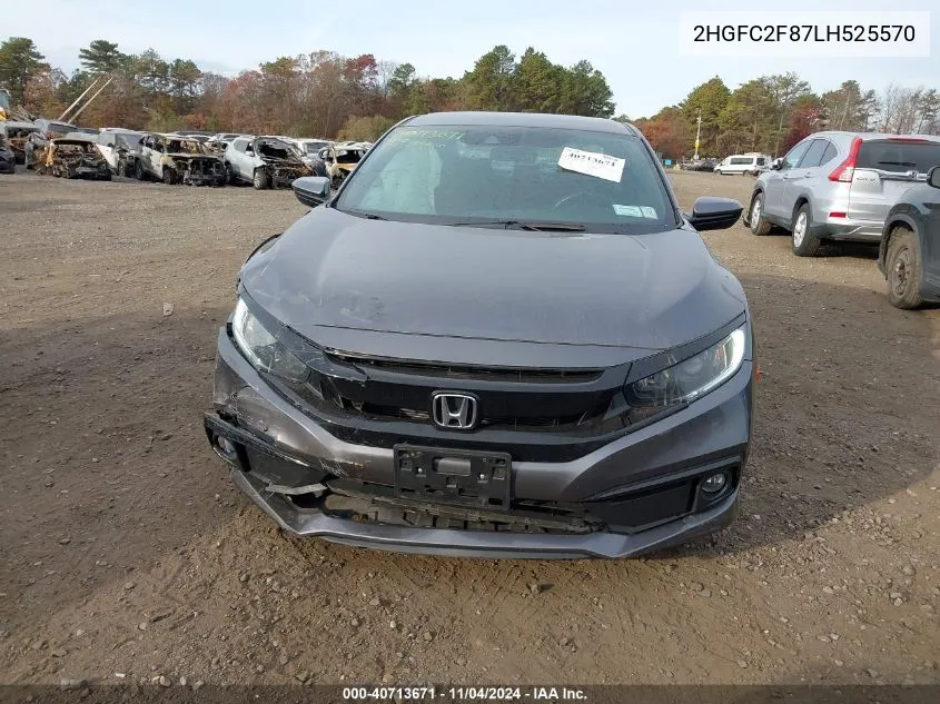 2020 Honda Civic Sport VIN: 2HGFC2F87LH525570 Lot: 40713671