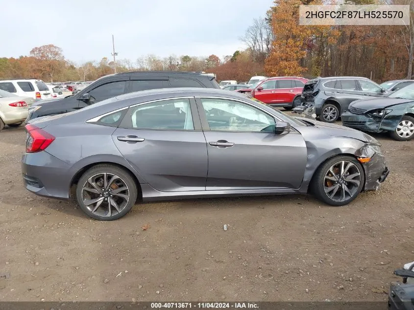 2020 Honda Civic Sport VIN: 2HGFC2F87LH525570 Lot: 40713671