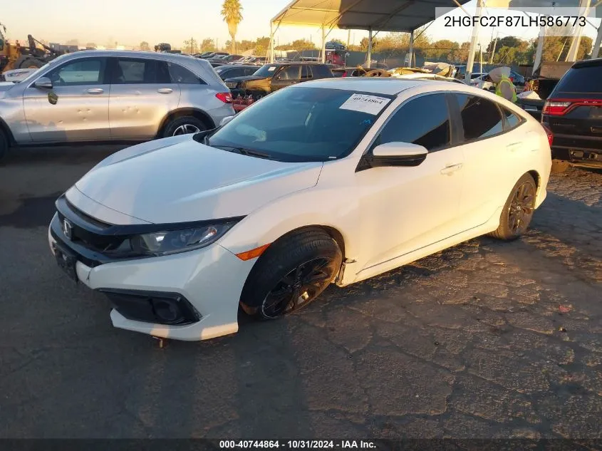 2020 Honda Civic Sport VIN: 2HGFC2F87LH586773 Lot: 40744864