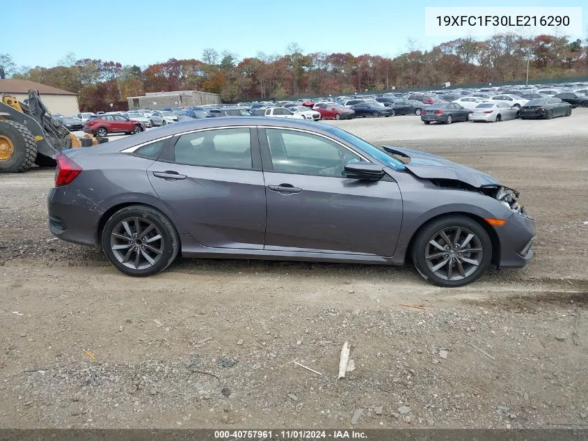 2020 Honda Civic Ex VIN: 19XFC1F30LE216290 Lot: 40757961