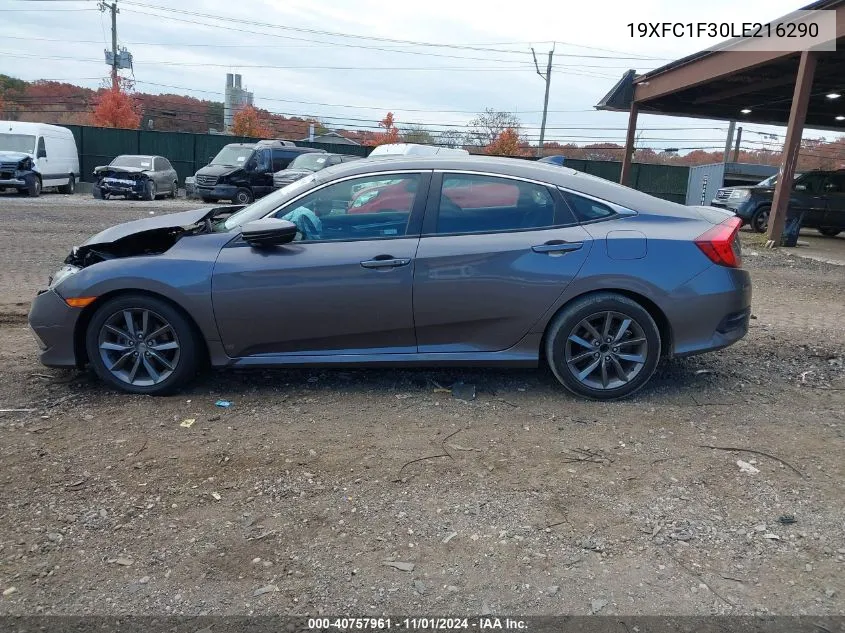 2020 Honda Civic Ex VIN: 19XFC1F30LE216290 Lot: 40757961