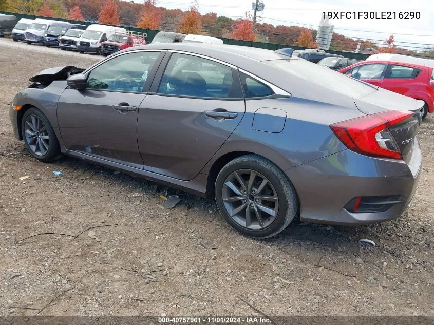 2020 Honda Civic Ex VIN: 19XFC1F30LE216290 Lot: 40757961