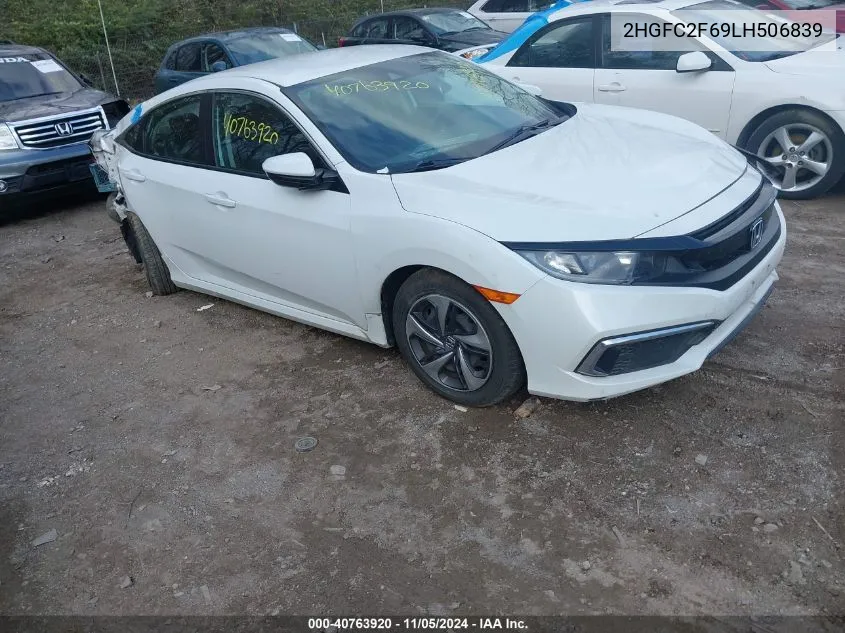 2020 Honda Civic Lx VIN: 2HGFC2F69LH506839 Lot: 40763920