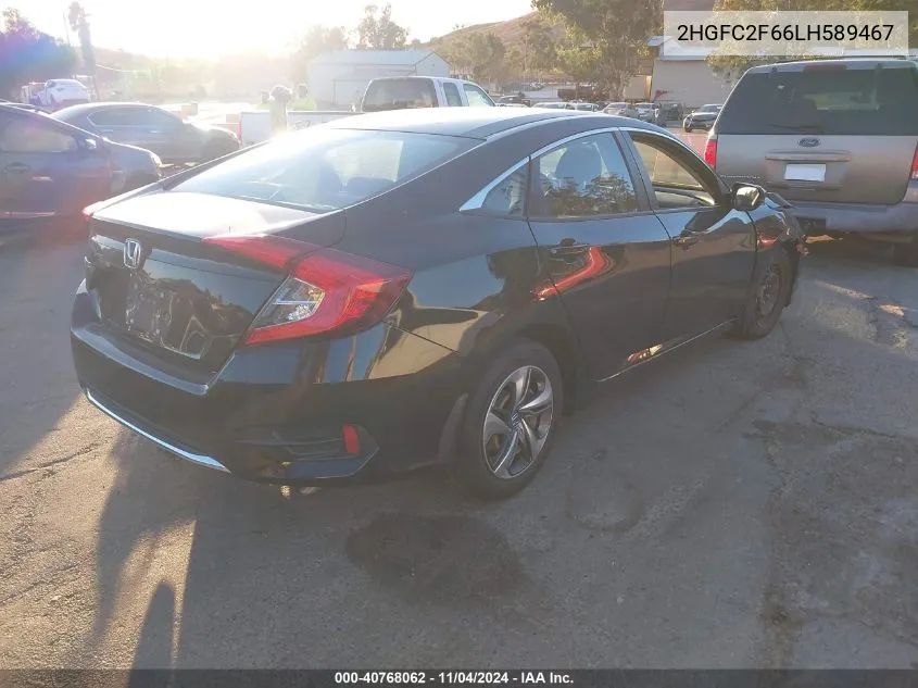 2HGFC2F66LH589467 2020 Honda Civic Lx