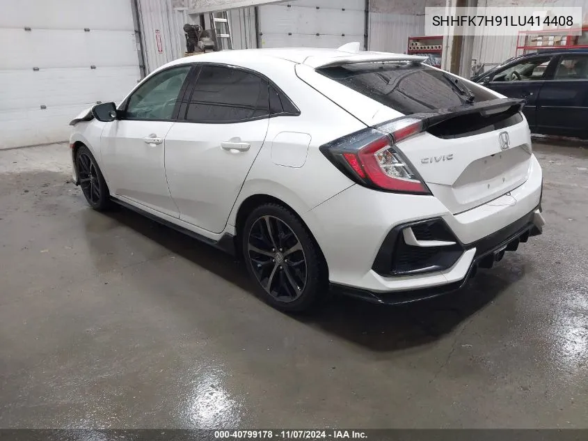 2020 Honda Civic Sport Touring VIN: SHHFK7H91LU414408 Lot: 40799178