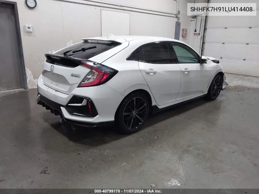 2020 Honda Civic Sport Touring VIN: SHHFK7H91LU414408 Lot: 40799178