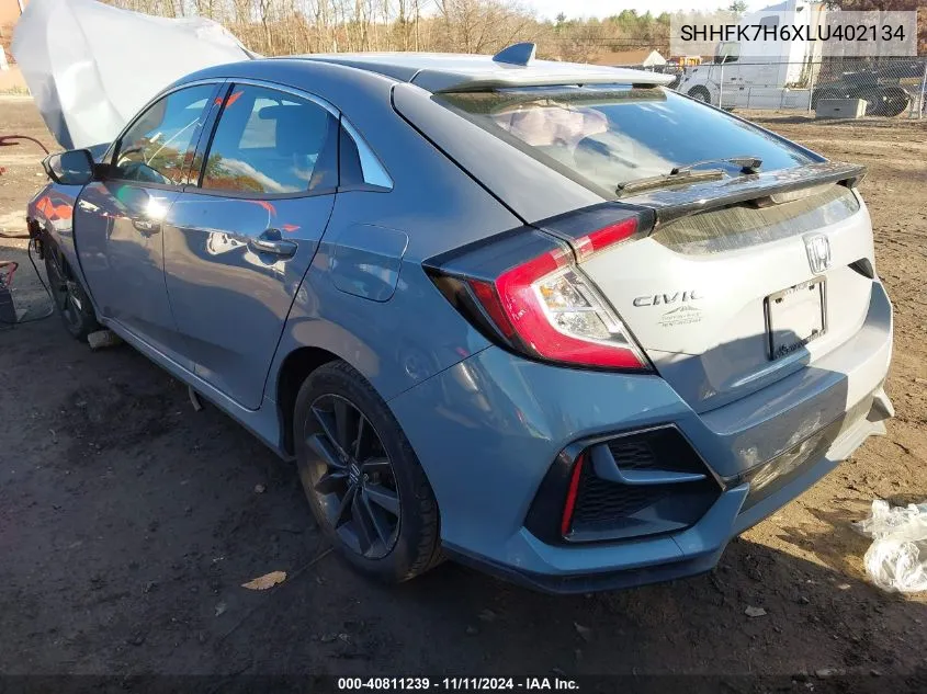 2020 Honda Civic Ex VIN: SHHFK7H6XLU402134 Lot: 40811239