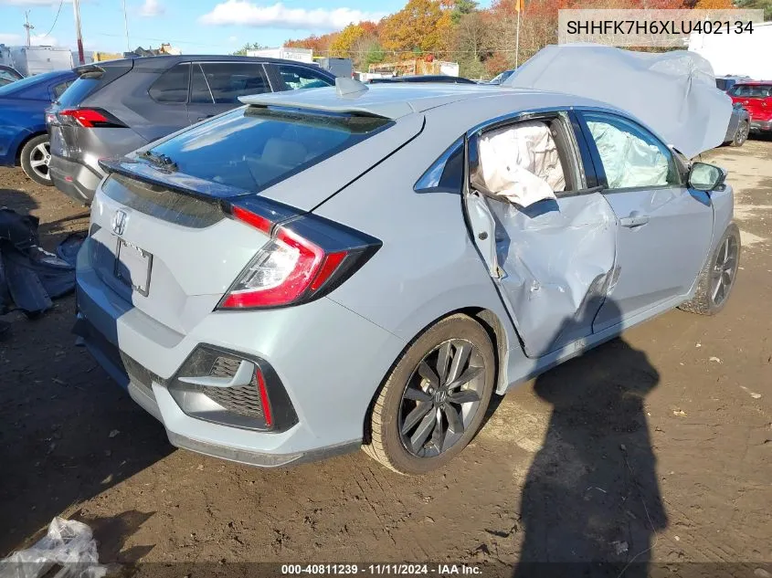 2020 Honda Civic Ex VIN: SHHFK7H6XLU402134 Lot: 40811239