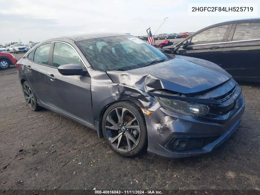 2020 Honda Civic Sport VIN: 2HGFC2F84LH525719 Lot: 40816043