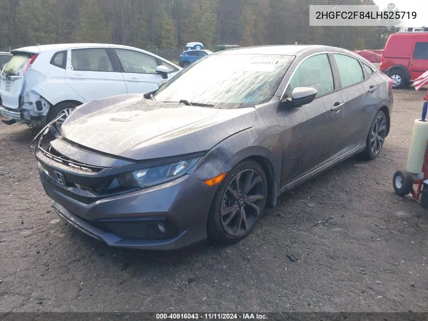 2020 Honda Civic Sport VIN: 2HGFC2F84LH525719 Lot: 40816043