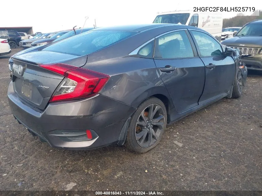 2020 Honda Civic Sport VIN: 2HGFC2F84LH525719 Lot: 40816043