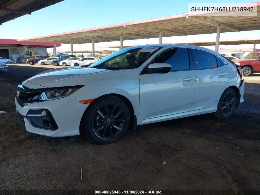 2020 Honda Civic Ex VIN: SHHFK7H68LU218942 Lot: 40825945