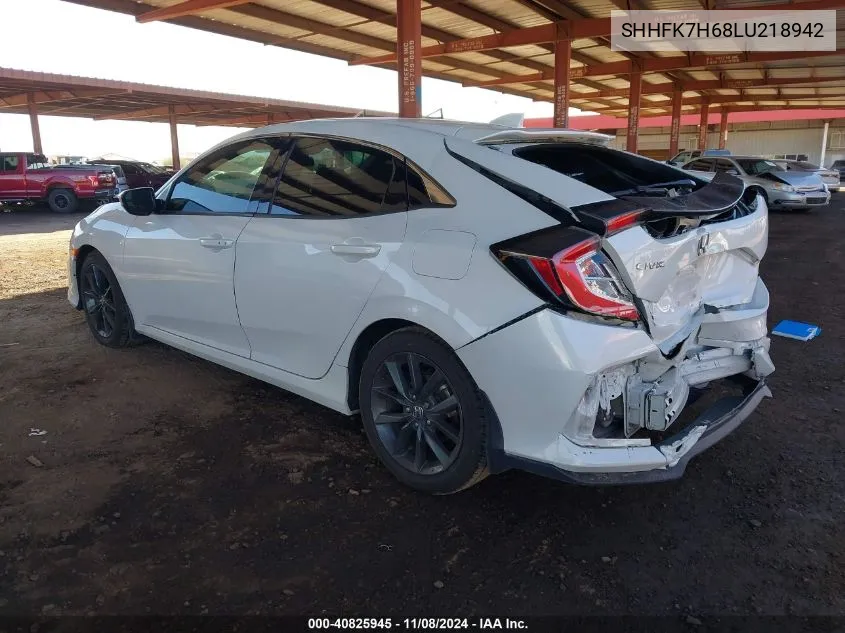 2020 Honda Civic Ex VIN: SHHFK7H68LU218942 Lot: 40825945