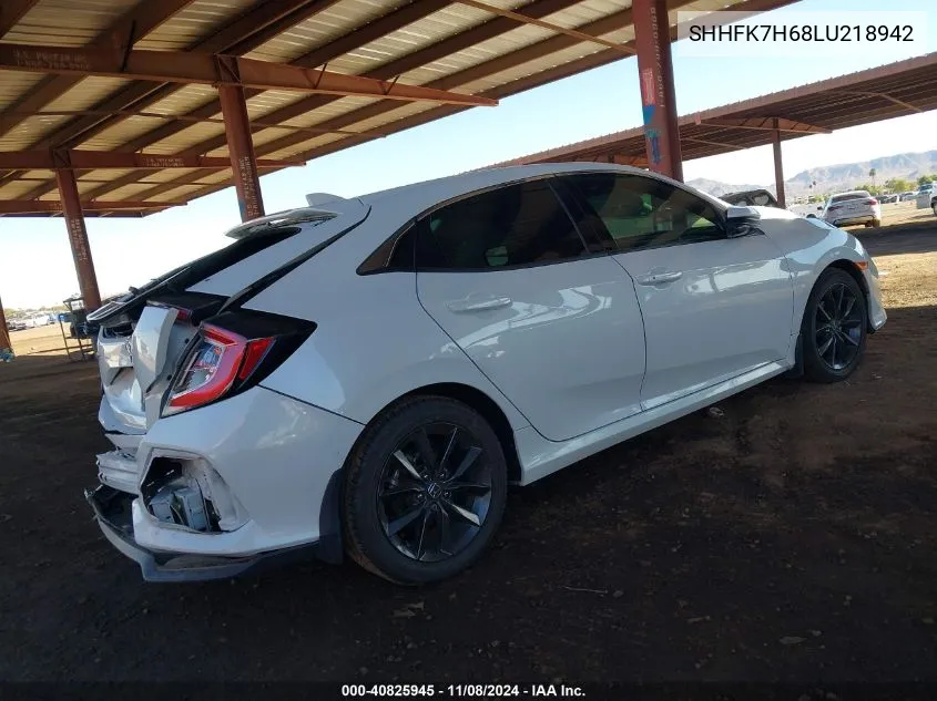 2020 Honda Civic Ex VIN: SHHFK7H68LU218942 Lot: 40825945