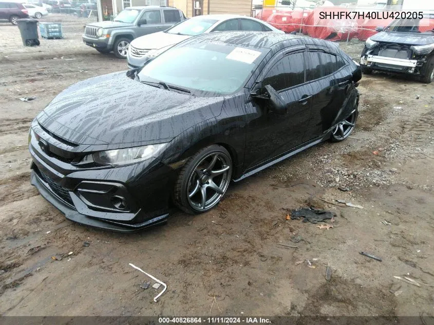 2020 Honda Civic Sport VIN: SHHFK7H40LU420205 Lot: 40826864