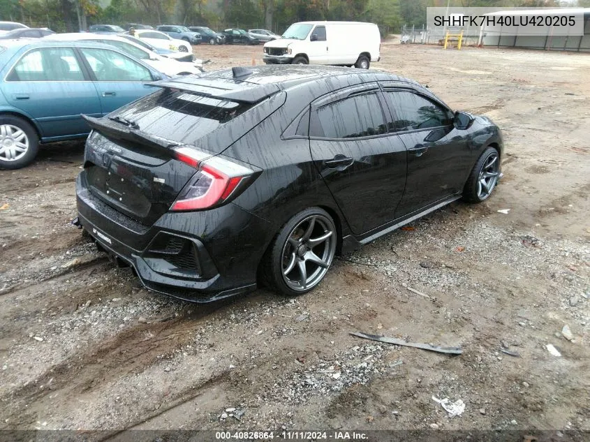 2020 Honda Civic Sport VIN: SHHFK7H40LU420205 Lot: 40826864