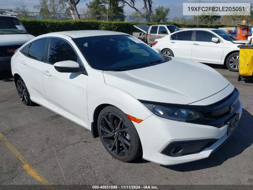 2020 Honda Civic Sport VIN: 19XFC2F82LE205051 Lot: 40831599