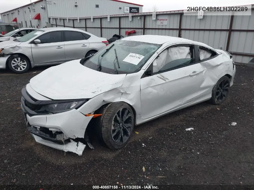 2020 Honda Civic Sport VIN: 2HGFC4B86LH302289 Lot: 40857158