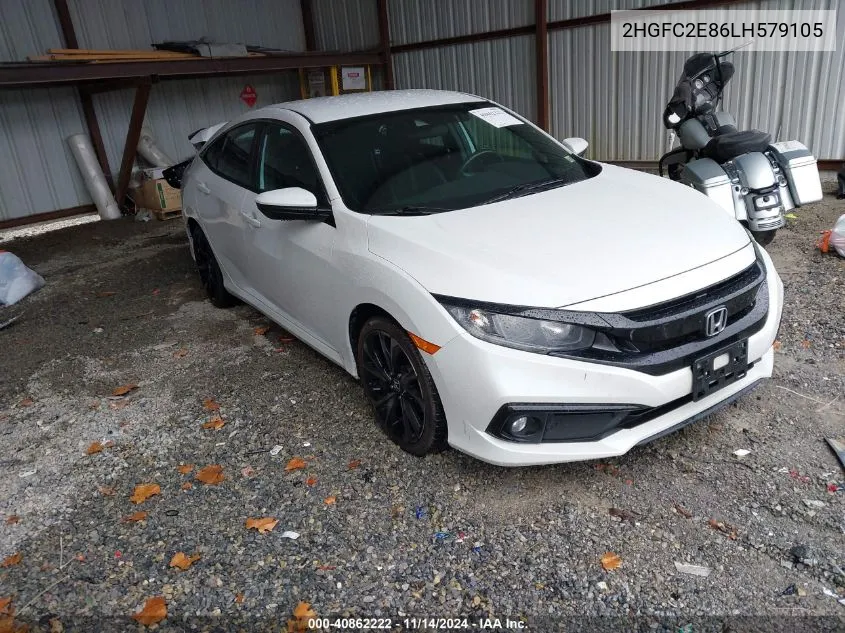 2020 Honda Civic Sport VIN: 2HGFC2E86LH579105 Lot: 40862222