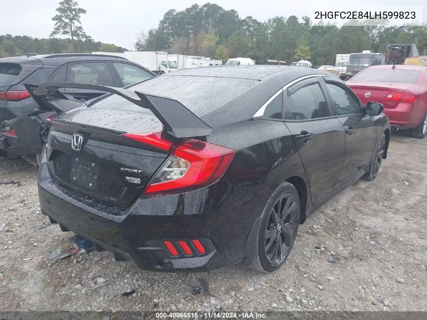 2020 Honda Civic Sport VIN: 2HGFC2E84LH599823 Lot: 40866515