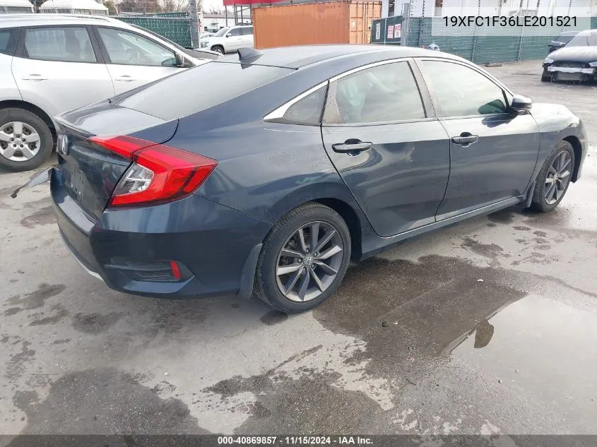 2020 Honda Civic Ex VIN: 19XFC1F36LE201521 Lot: 40869857