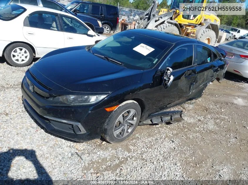 2020 Honda Civic Lx VIN: 2HGFC2F62LH559558 Lot: 40877093