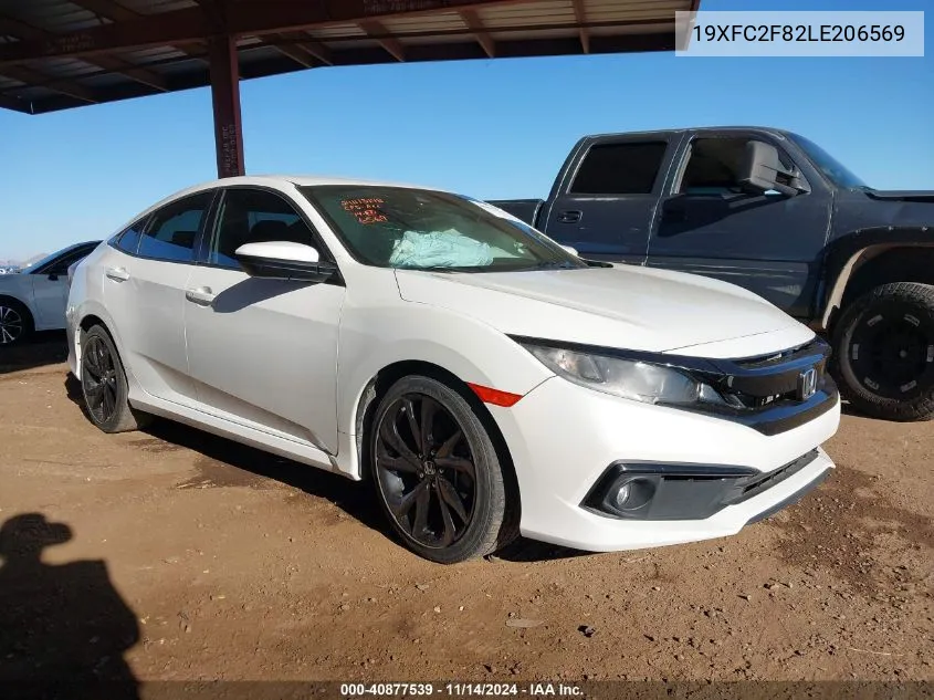 2020 Honda Civic Sport VIN: 19XFC2F82LE206569 Lot: 40877539