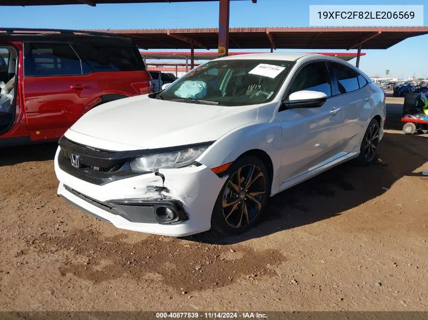 2020 Honda Civic Sport VIN: 19XFC2F82LE206569 Lot: 40877539