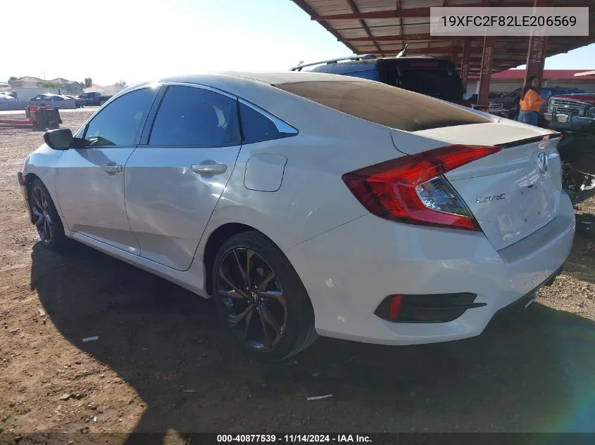 2020 Honda Civic Sport VIN: 19XFC2F82LE206569 Lot: 40877539