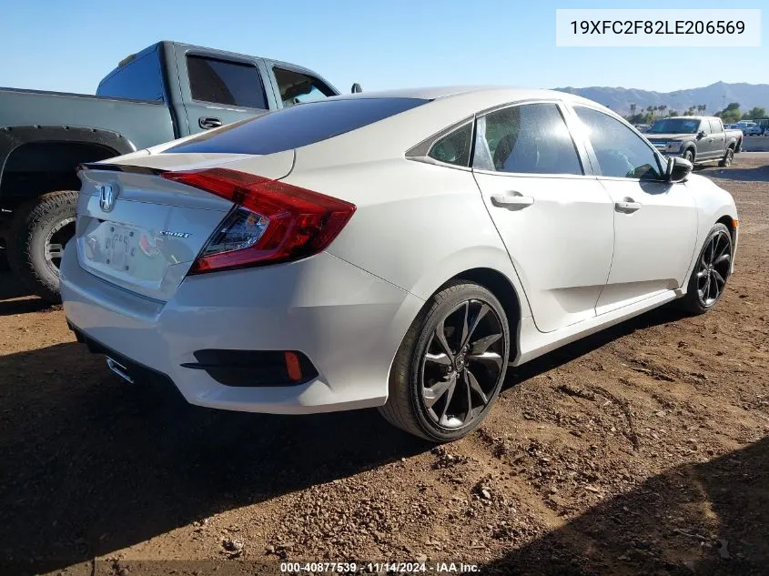 2020 Honda Civic Sport VIN: 19XFC2F82LE206569 Lot: 40877539