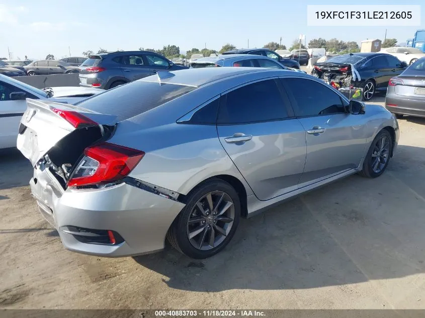 2020 Honda Civic Ex VIN: 19XFC1F31LE212605 Lot: 40883703