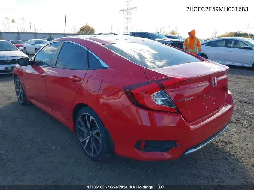 2HGFC2F59MH001683 2021 Honda Civic Sedan