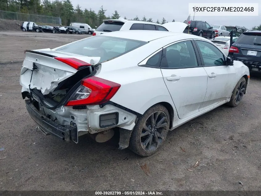 2021 Honda Civic Sport VIN: 19XFC2F87ME202468 Lot: 39282799