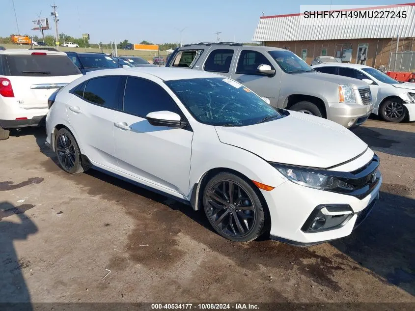 SHHFK7H49MU227245 2021 Honda Civic Sport