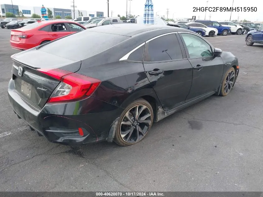 2HGFC2F89MH515950 2021 Honda Civic Sport