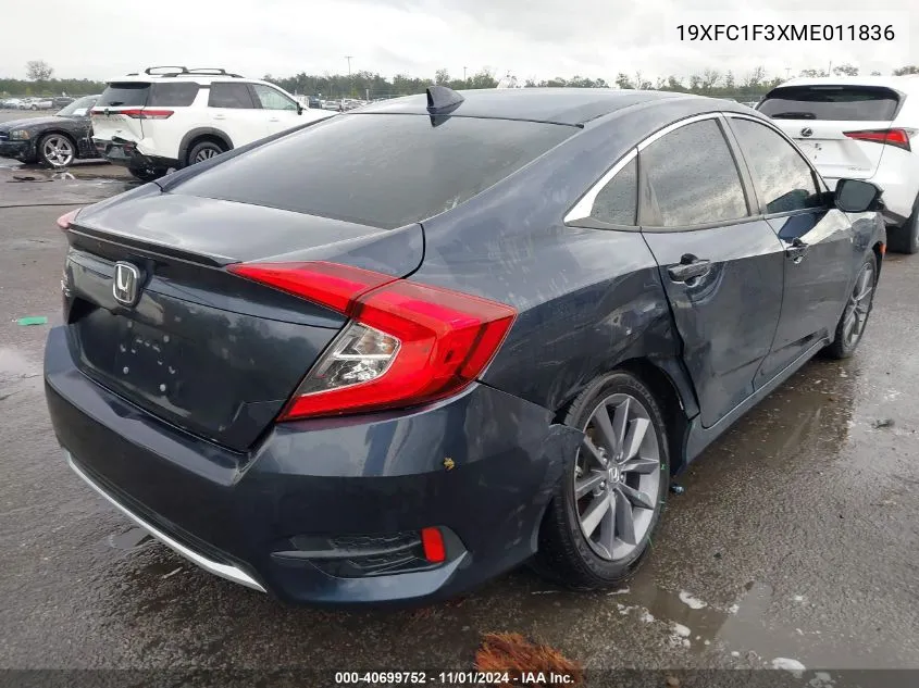 2021 Honda Civic Ex VIN: 19XFC1F3XME011836 Lot: 40699752