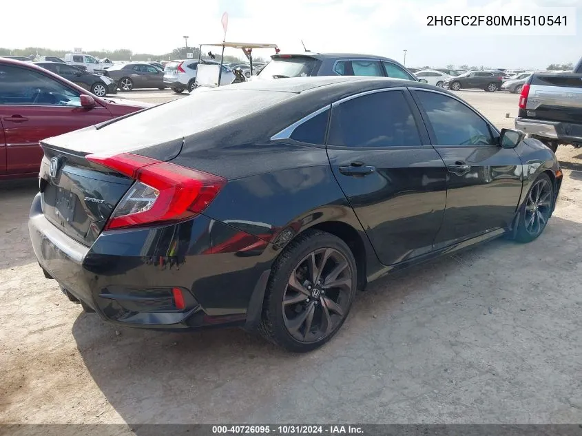 2HGFC2F80MH510541 2021 Honda Civic Sport