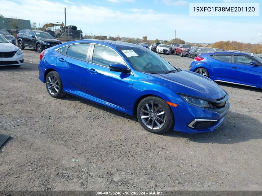 2021 Honda Civic Ex VIN: 19XFC1F38ME201120 Lot: 40728248