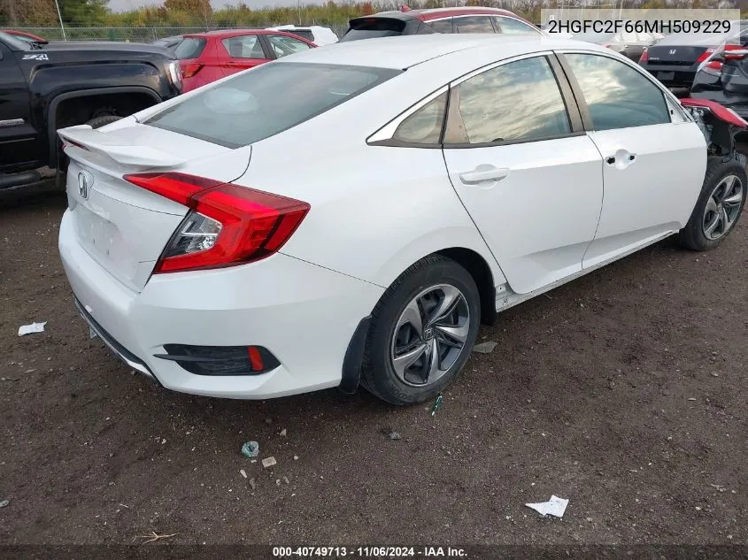 2021 Honda Civic Lx VIN: 2HGFC2F66MH509229 Lot: 40749713