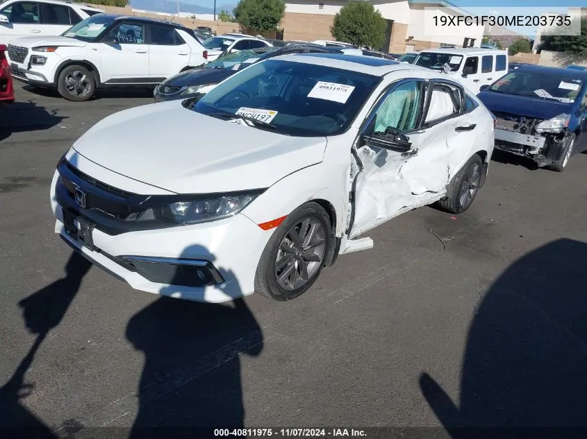 2021 Honda Civic Ex VIN: 19XFC1F30ME203735 Lot: 40811975