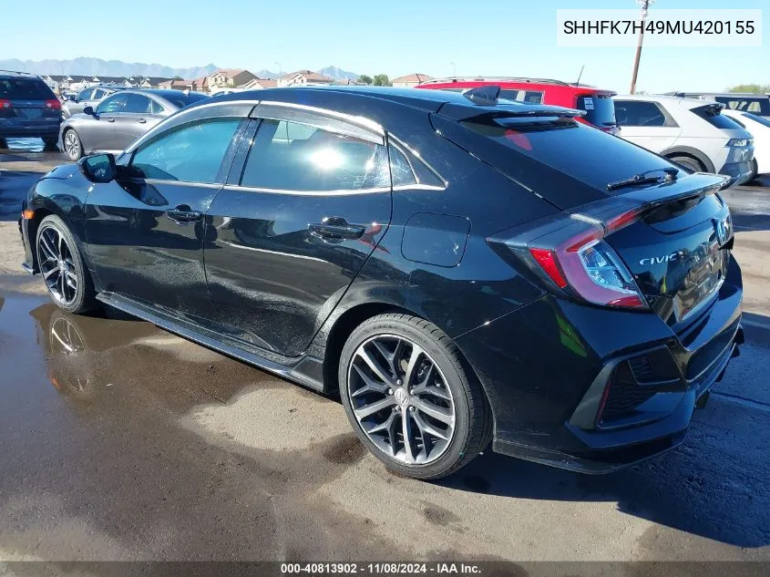 2021 Honda Civic Sport VIN: SHHFK7H49MU420155 Lot: 40813902