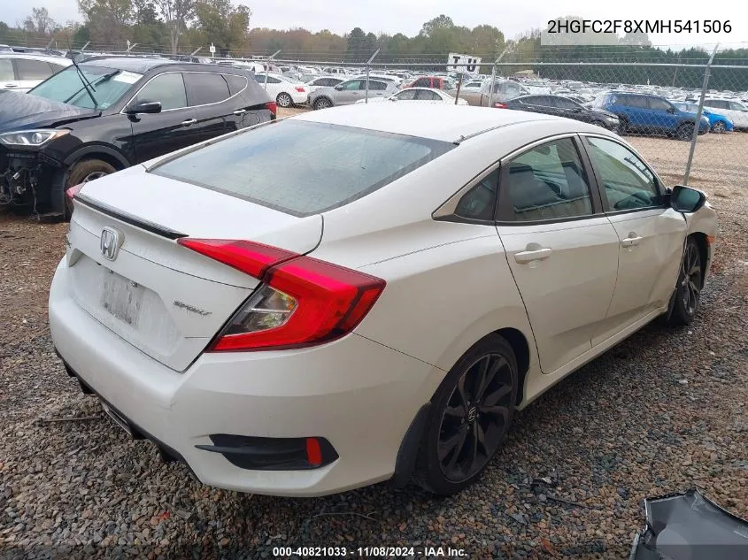 2021 Honda Civic Sport VIN: 2HGFC2F8XMH541506 Lot: 40821033