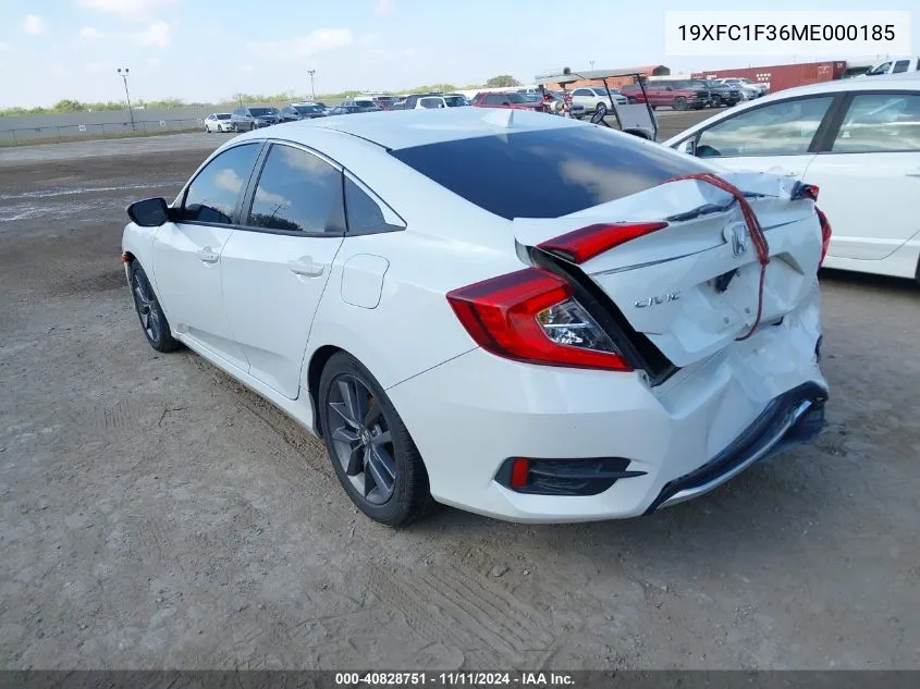 2021 Honda Civic Ex VIN: 19XFC1F36ME000185 Lot: 40828751